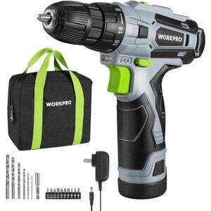Cordless Drill Driver Kit, 12V Electric Screwdriver Driver Tool Kit,3/8" Keyless